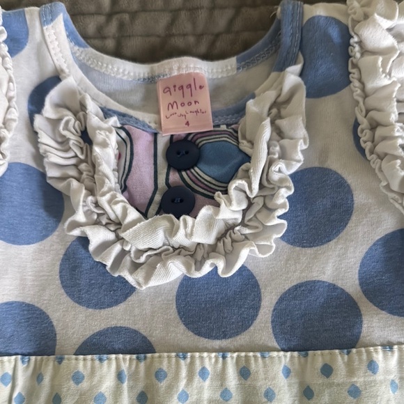 Blue and White Polka Dot Outfit - Picture 3 of 9